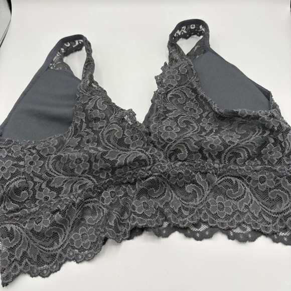 Smart & Sexy Signature Lace Bralette Charcoal Gray/silver Lace XL Lingerie - Picture 4 of 6